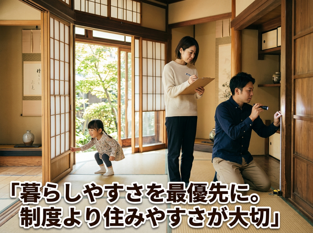 京都市で子育てしやすい中古住宅選びのチェックポイントをイメージした画像