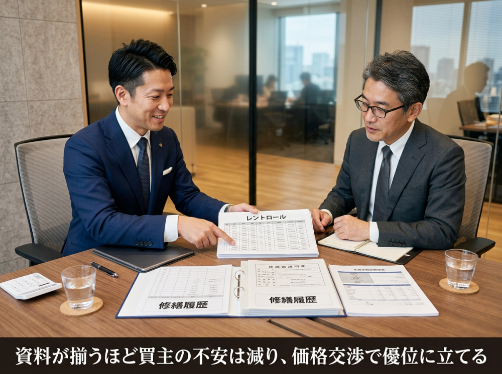 レントロールや修繕履歴など資料整理のイメージ