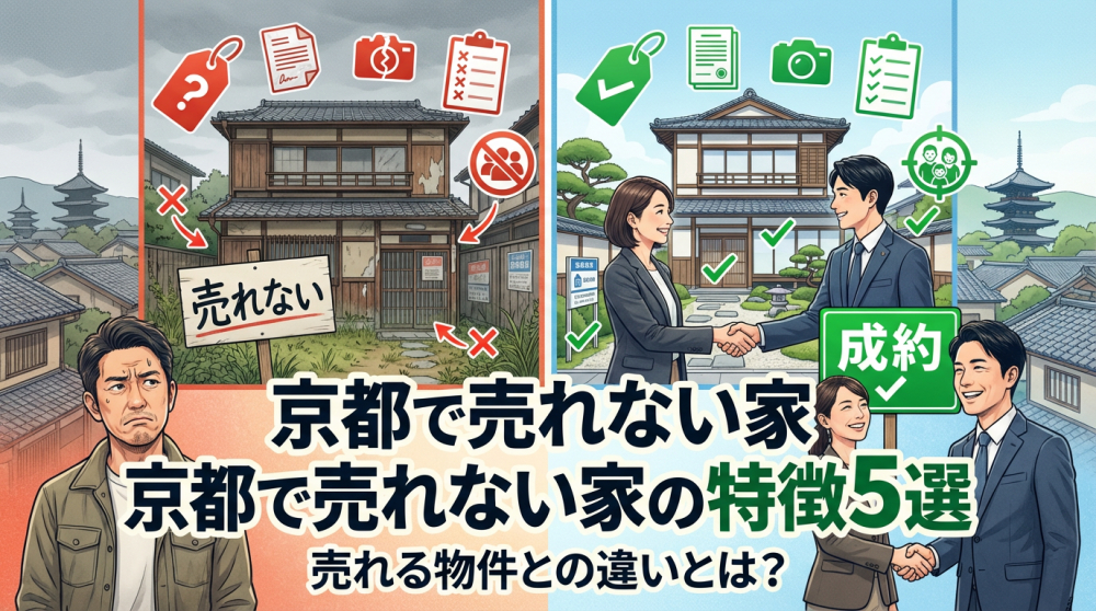 京都で売れない家の特徴5選｜売れる物件との違い