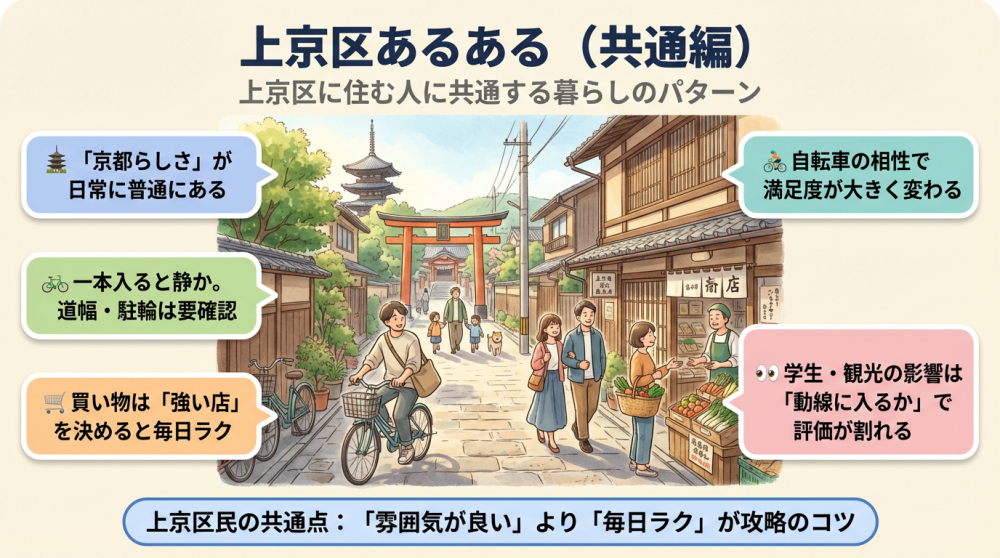 上京区あるある（町並みと生活導線の差）