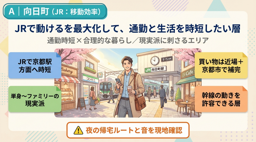 向日町（JR）の町並みイメージ