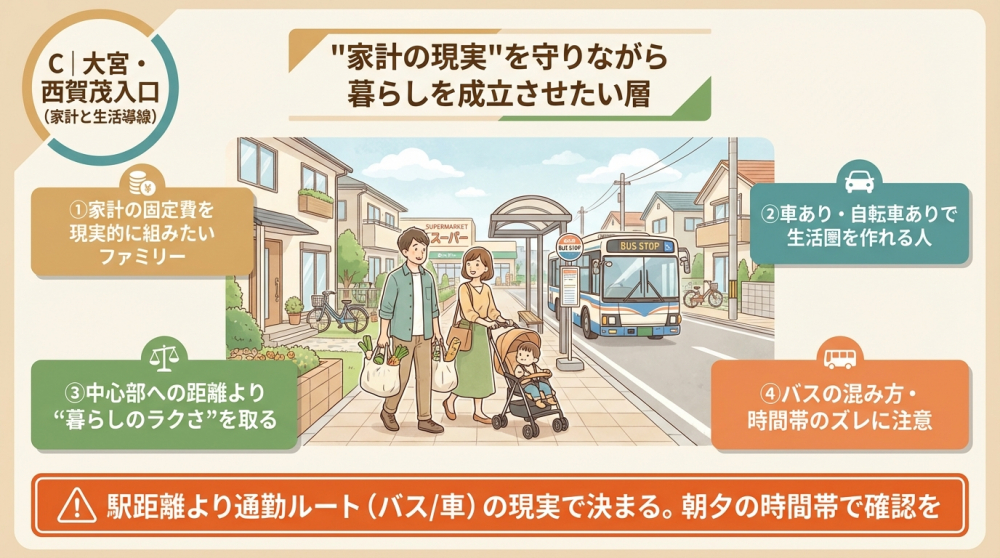 大宮・西賀茂入口の町並みイメージ