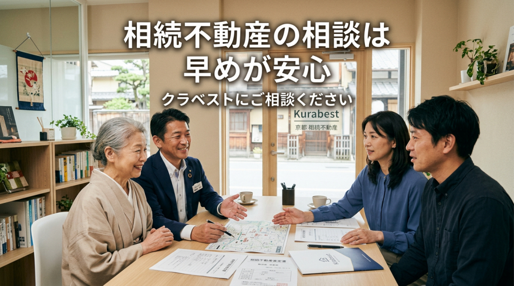 京都の相続不動産を無料査定するイメージ