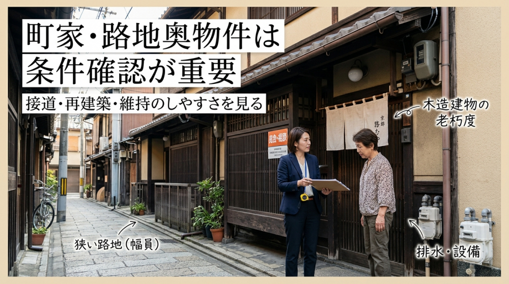 京都の町家や古家付き土地のイメージ