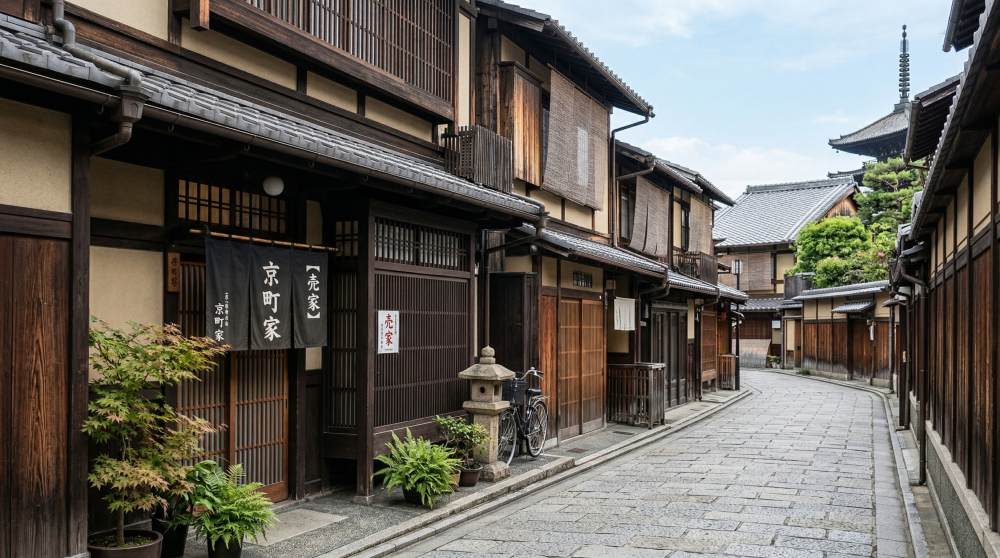 京都の町家の現在をイメージする画像