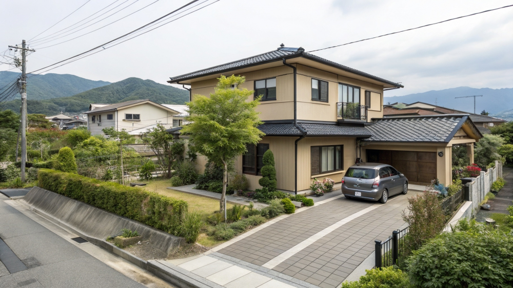 郊外の広い家・駐車のある暮らしイメージ