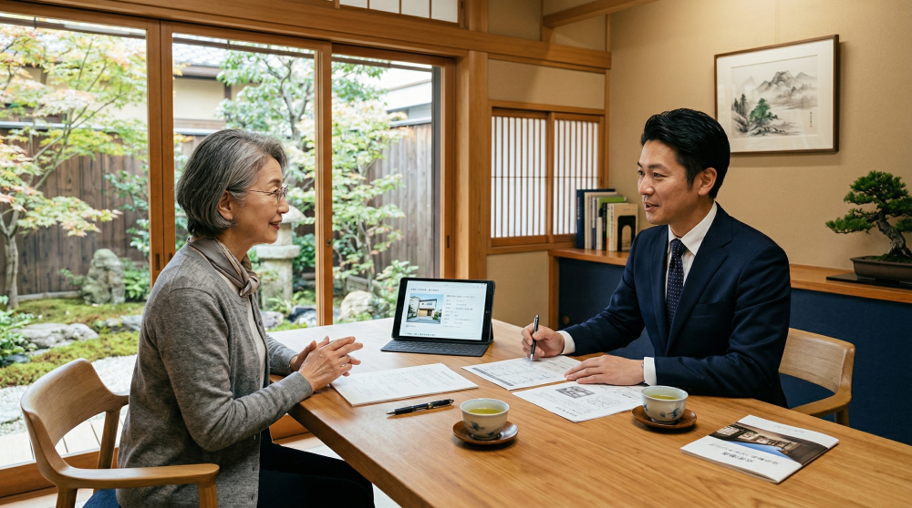 京都で不動産売却を相談するイメージ