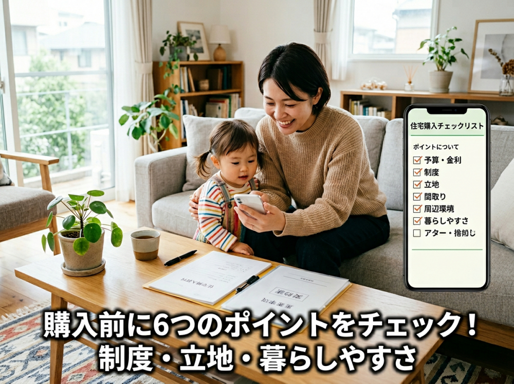 京都市で未就学児家庭が住宅購入前に確認したいチェック表のイメージ