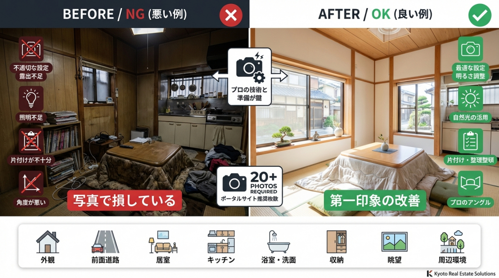 売れない家を売れる見せ方に変える 写真・内覧の改善