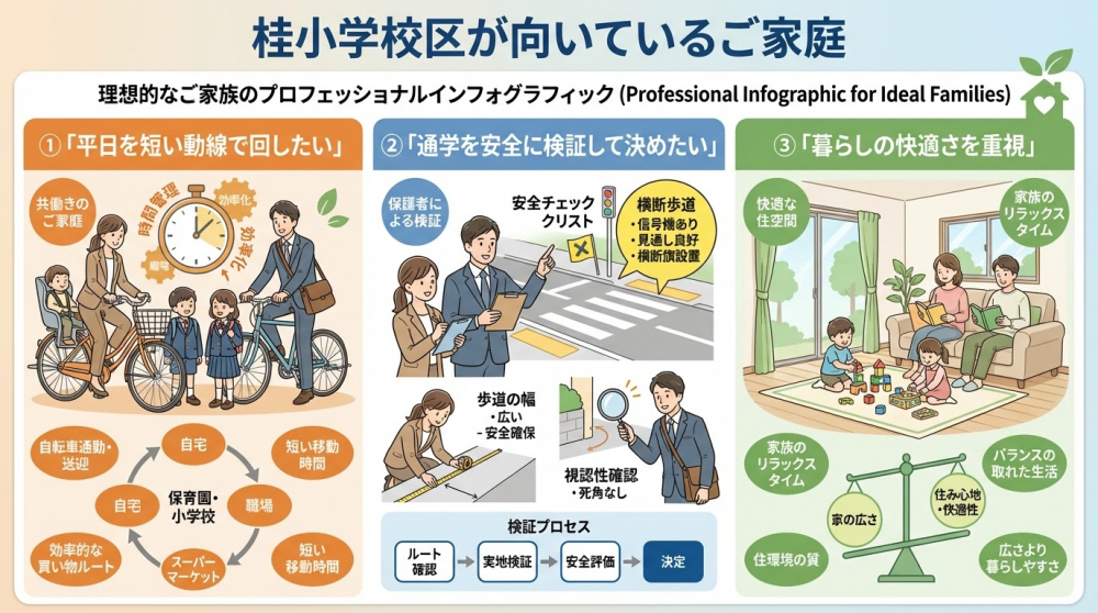 桂小学校区が向いているご家庭（イメージ）