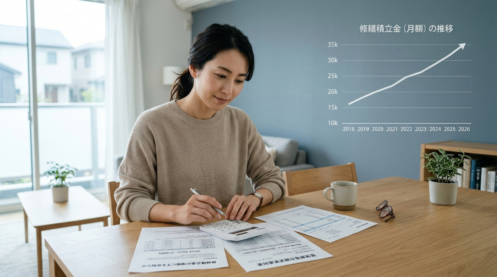 修繕積立金の値上げをイメージする画像