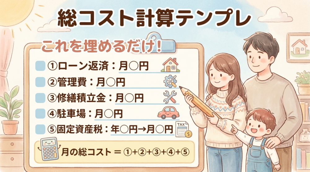 総コスト計算テンプレのイメージ