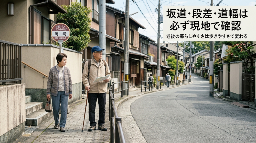 断熱性能や窓を確認しながら中古住宅を内覧するイメージ