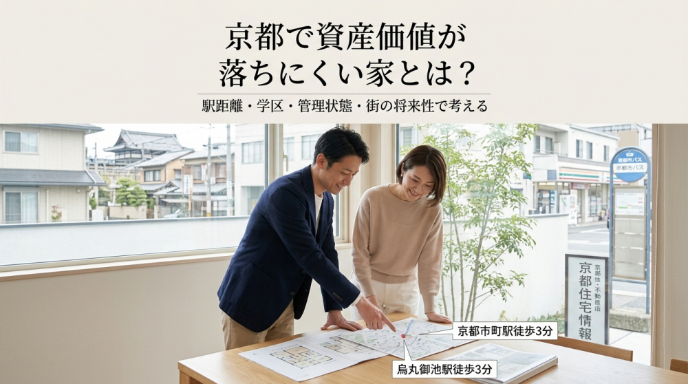 京都で資産価値が落ちにくい家を選ぶイメージ